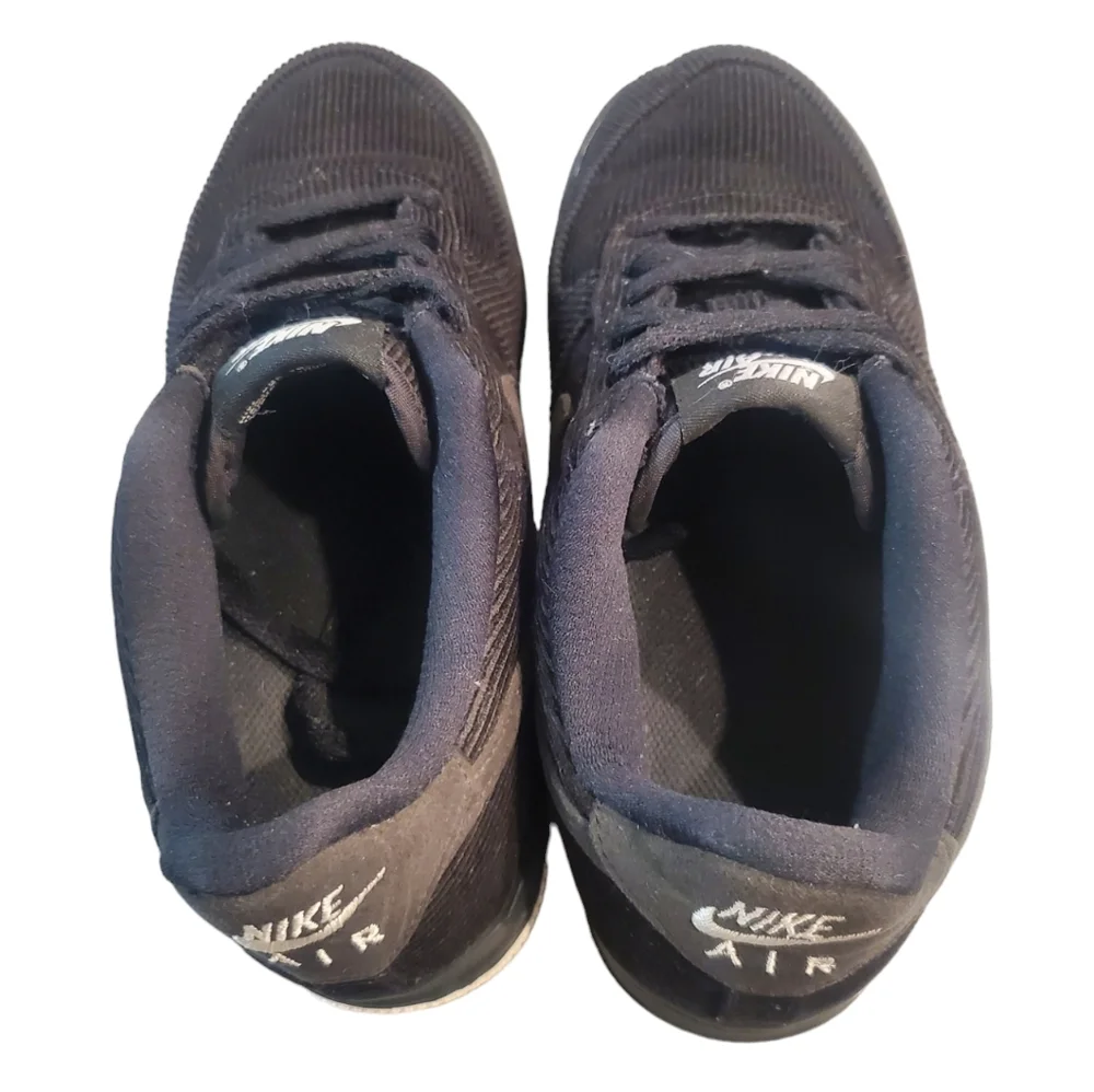Nike Air Force 1LV8 Shoes Size 5Y Black Lace Up Corduroy Sneakers